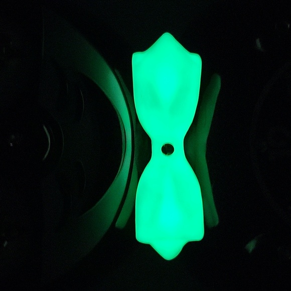 Jeweled Kit-Cat Klock with GLOW IN THE DARK BOWTIE & two tails RARE CLOCK - Picture 10 of 10